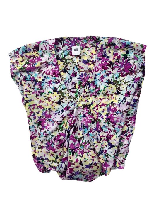 CAbi Tops - ✨3/$30 Cabi L Eden Floral Wrap Top 5211 Blouse Floral Print Sleeveless Blouse